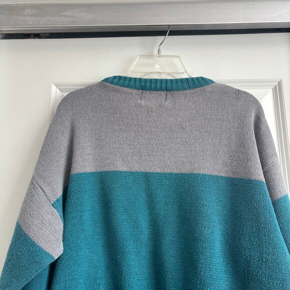 VTG London Fog Golf Sweater Men's Large Made in USA 100% Cotton Intarsia Knit - Picture 7 of 15